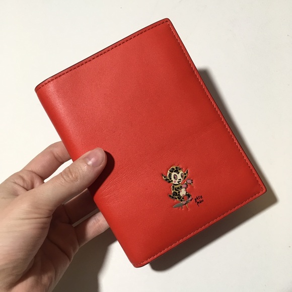 Coach Handbags - Coach x Gary Baseman Red Leather Passport Cover